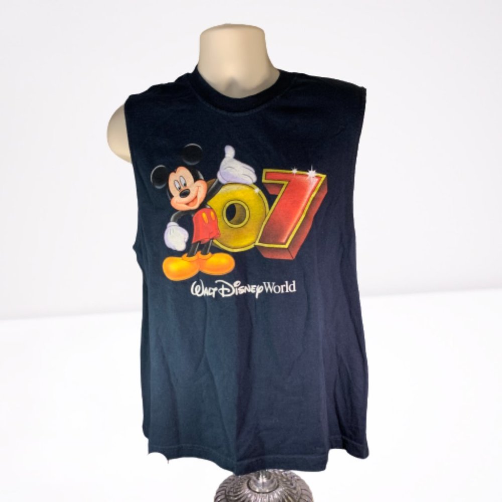 2007 Mickey Mouse Disney World Muscle Shirt L